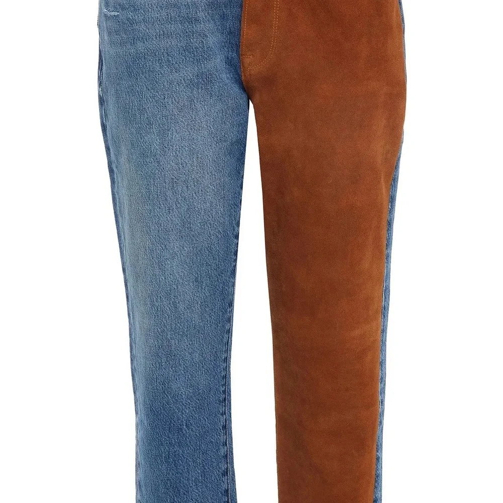 FRAME
Le Original suede-paneled high-rise straight-leg jeans - Picture 4 of 4